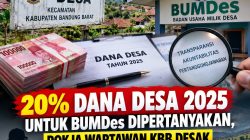 Dana Desa 2025 Belum Transparan, Pokja Wartawan KBB: Dana Rakyat Tidak Boleh Hilang Tanpa Jejak