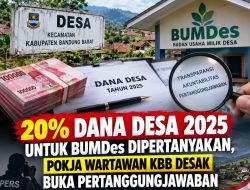 Dana Desa 2025 Belum Transparan, Pokja Wartawan KBB: Dana Rakyat Tidak Boleh Hilang Tanpa Jejak